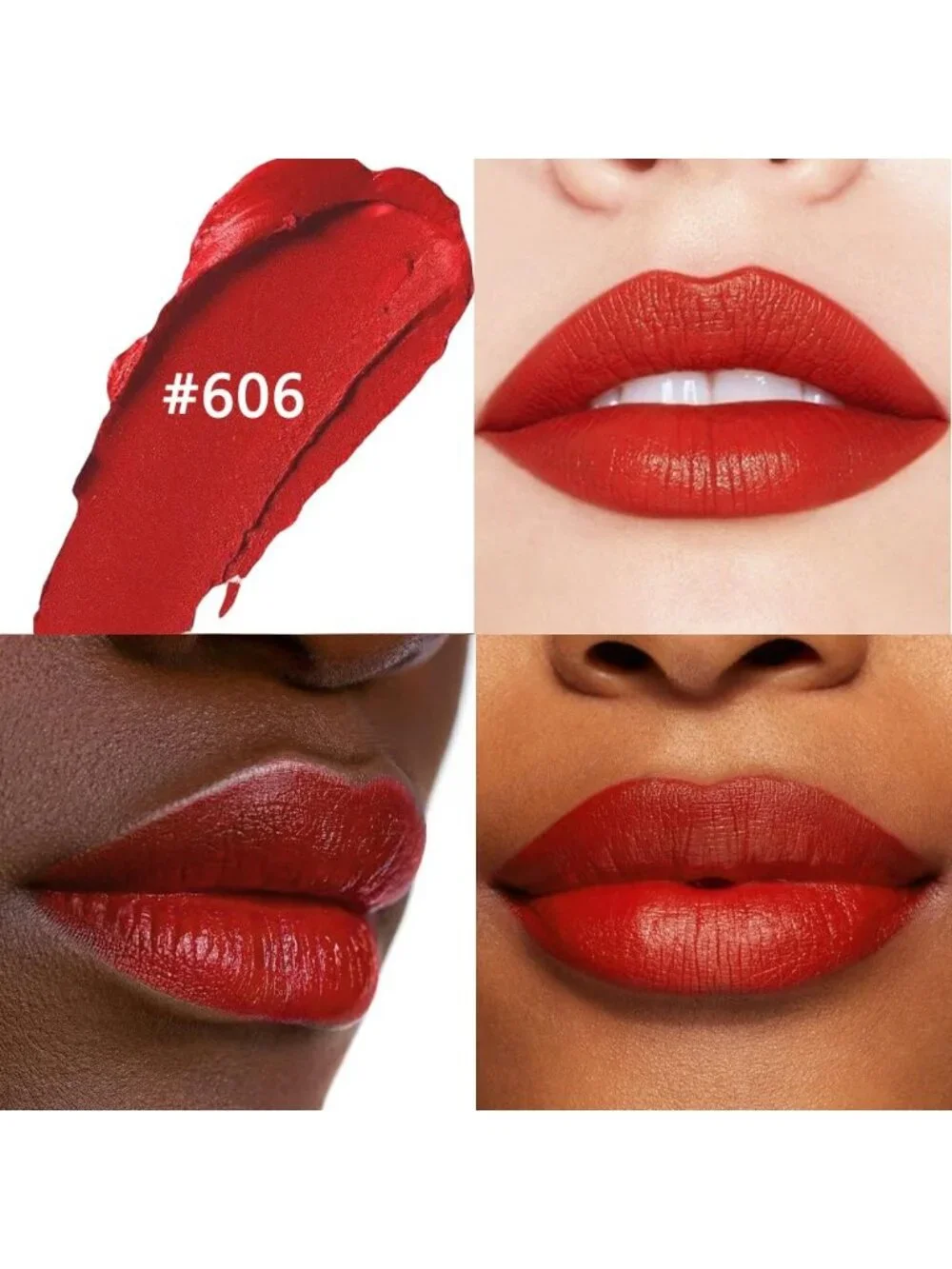 Womens 1 Pcs-606#-Peachy Red Long Lasting Waterproof Velvet Matte Stick Lipstick